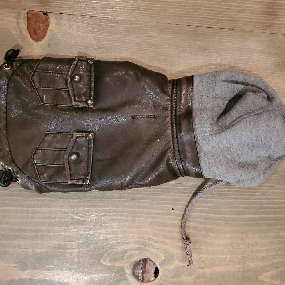 Super Cute Small Dog Biker Jacket Hoodie